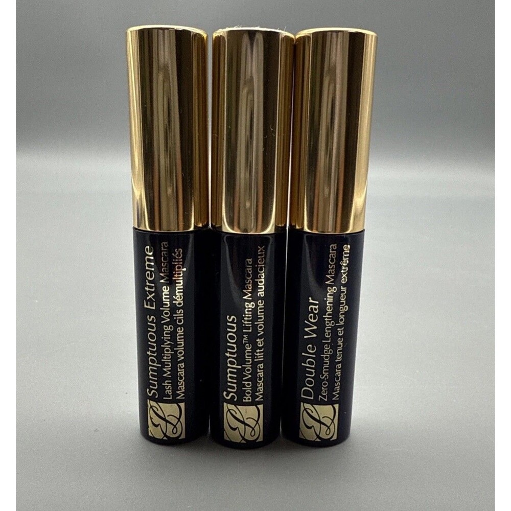 Estée Lauder Mascara Lot Travel Size Sumptuous Extreme Sumptuous Double Wear Blk